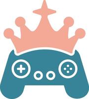 Crown Glyph Two Color Icon vector