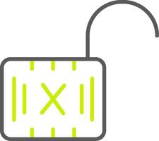 Unprotected Line Two Color Icon vector