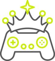 Crown Line Two Color Icon vector