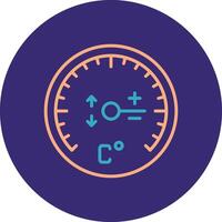 Gauge Line Two Color Circle Icon vector