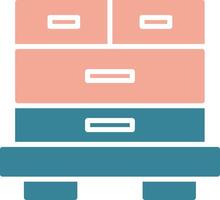 Drawers Glyph Two Color Icon vector