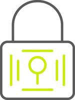 Padlock Line Two Color Icon vector