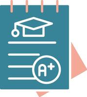 Assignment Glyph Two Color Icon vector