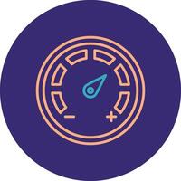 Gauges Dial Line Two Color Circle Icon vector