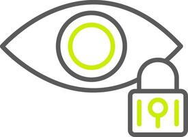 Retinal Scan Line Two Color Icon vector