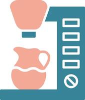 Coffee Maker Glyph Two Color Icon vector