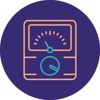 Dial Line Two Color Circle Icon vector