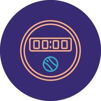 Dial Line Two Color Circle Icon vector