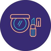 Cosmetic Line Two Color Circle Icon vector