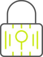 Locked Line Two Color Icon vector