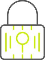 Locked Line Two Color Icon vector