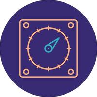 Timer Line Two Color Circle Icon vector