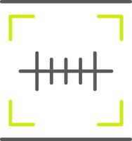 Barcode Scan Line Two Color Icon vector