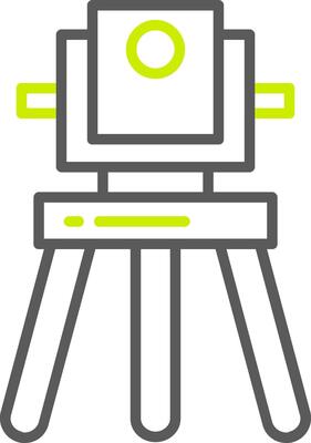Theodolite Line Two Color Icon