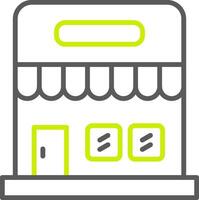 Supermarket Line Two Color Icon vector