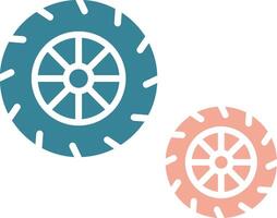 Tires Glyph Two Color Icon vector