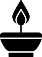 Oil Lamp Glyph Two Color Icon vector