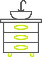 Sink Line Two Color Icon vector