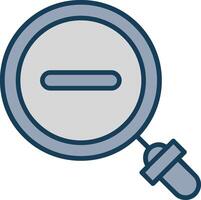 Search Line Filled Grey Icon vector