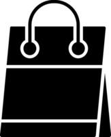 icono de dos colores de glifo de bolsa de compras vector