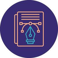 Line Two Color Circle Icon vector