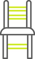 Dining Chair Line Two Color Icon vector