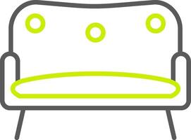 Sofa Line Two Color Icon vector