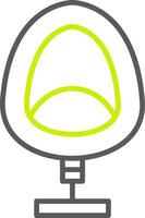 Egg Chair Line Two Color Icon vector