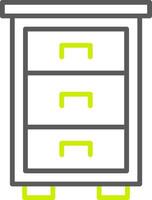 Drawers Line Two Color Icon vector