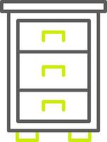 Drawers Line Two Color Icon vector