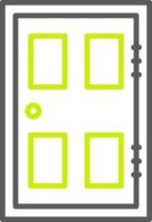 Door Line Two Color Icon vector