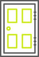 Door Line Two Color Icon vector