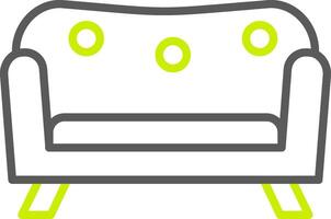 Sofa Line Two Color Icon vector