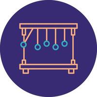 Pendulum Line Two Color Circle Icon vector