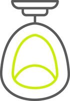 Egg Chair Line Two Color Icon vector