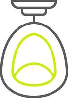 Egg Chair Line Two Color Icon vector