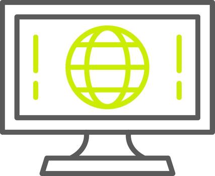 OnLine Two Color University Line Two Color Icon vector