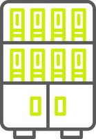 Bookshelf Line Two Color Icon vector
