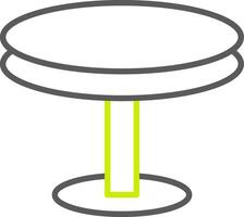 Round Table Line Two Color Icon vector