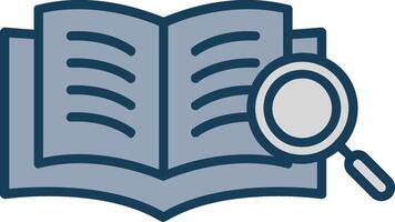 Book Line Filled Grey Icon vector