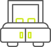 King Size Line Two Color Icon vector