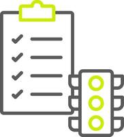 Project Status Line Two Color Icon vector