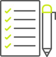 Task List Line Two Color Icon vector