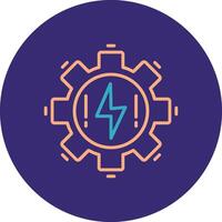 Electrical Line Two Color Circle Icon vector