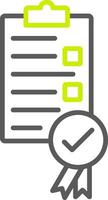 Quality Line Two Color Icon vector