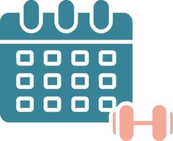 Calendar Glyph Two Color Icon vector