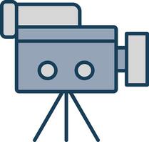 Camera Line Filled Grey Icon vector