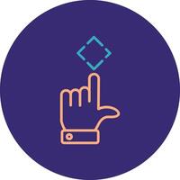 Gestures Line Two Color Circle Icon vector