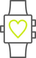 Smartwatch Line Two Color Icon vector