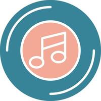 Music Glyph Two Color Icon vector